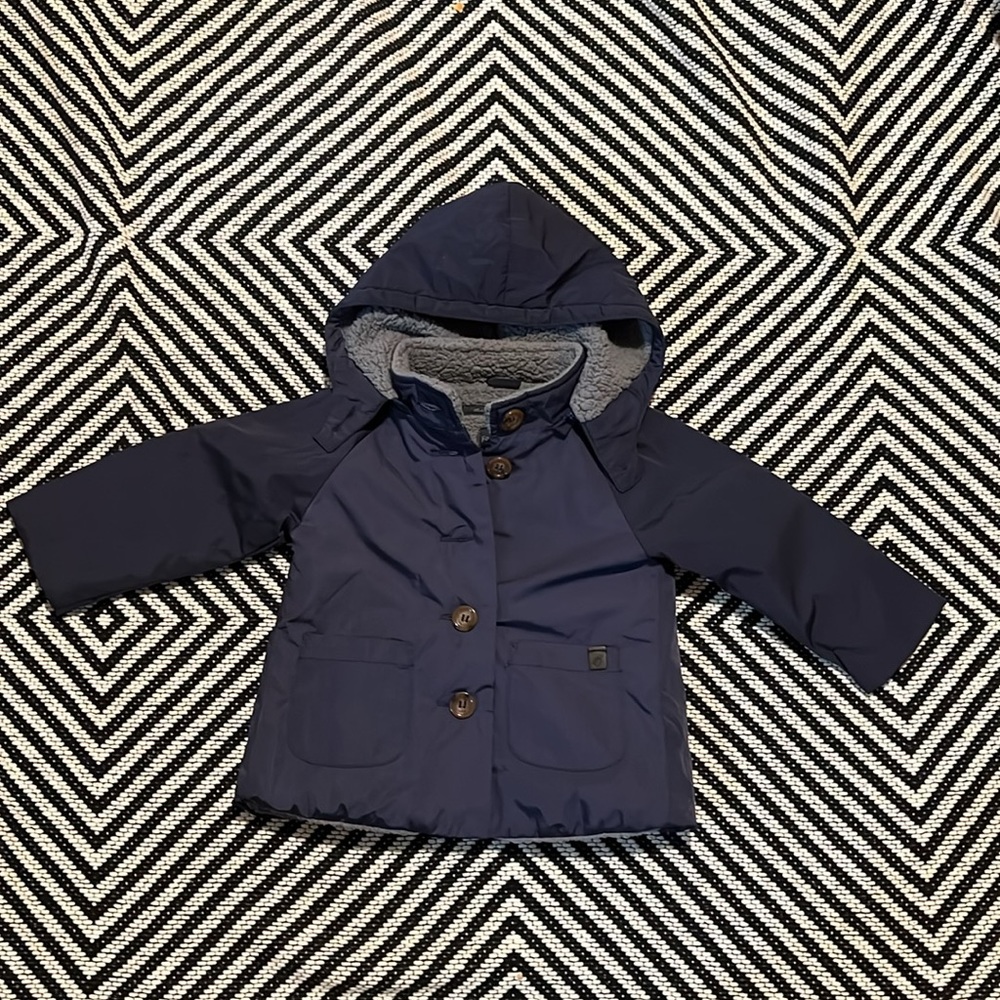 Zara baby girl jacket navy size 18-34 m